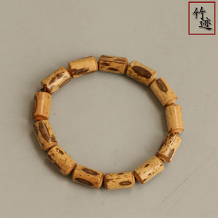 湖南九嶷山梅鹿竹老料精选材质无伤蜡底手串手持把玩把件盘玩竹器