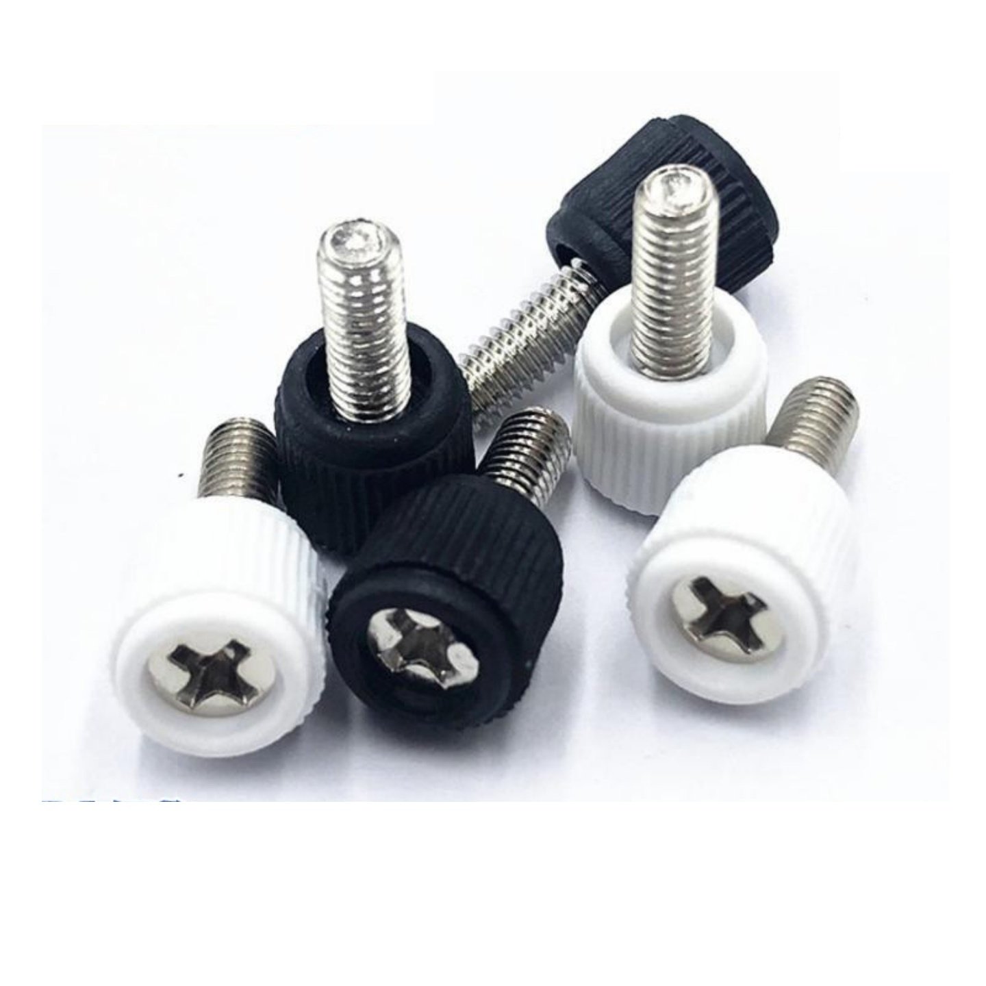 十字手拧螺丝机柜机箱手柄螺钉圆头滚花手扭塑胶头调节螺钉M3M4