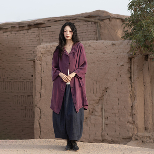 大拙松弛感实穿主义棉麻松紧腰艺术家酷爱通勤灯笼裤 210514 休闲裤