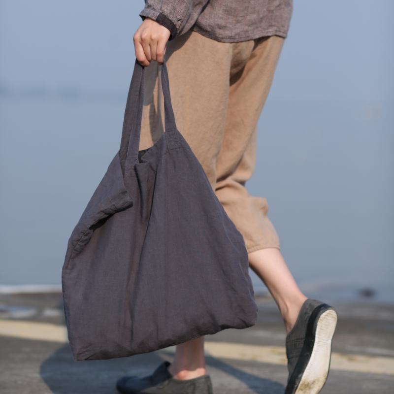 大拙小品可拎可背棉麻背包帆布袋