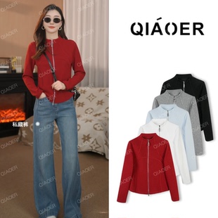 本意衣橱乔儿定制鱼骨衣长袖运动休闲卫衣户外百搭立领上衣外套