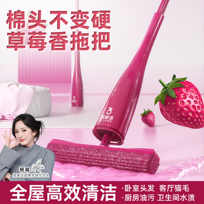 宝家洁官方旗舰新一代草莓香拖把