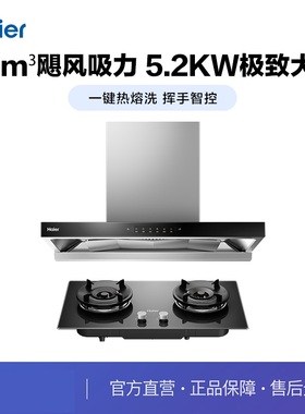 海尔ET930+Q2BA烟竈套装28立方欧式油烟机 5.2KW 瓦斯炉