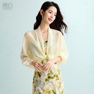 晚白纯色莱赛尔轻薄减龄衬衫