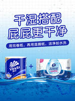 Vinda Blue Classic Toilet Paper 200G, 27 rolls, toilet paper with core, roll paper, large toilet paper, whole box, affordable toilet paper thumbnail 8