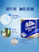 Vinda Blue Classic Toilet Paper 200G, 27 rolls, toilet paper with core, roll paper, large toilet paper, whole box, affordable toilet paper thumbnail 7