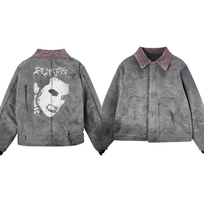 吸血鬼J22棉服外套工装夹克做旧