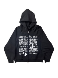 Rapeter同款 外套500重磅太空棉boxy 脏话TalkShit印花复合解构帽衫