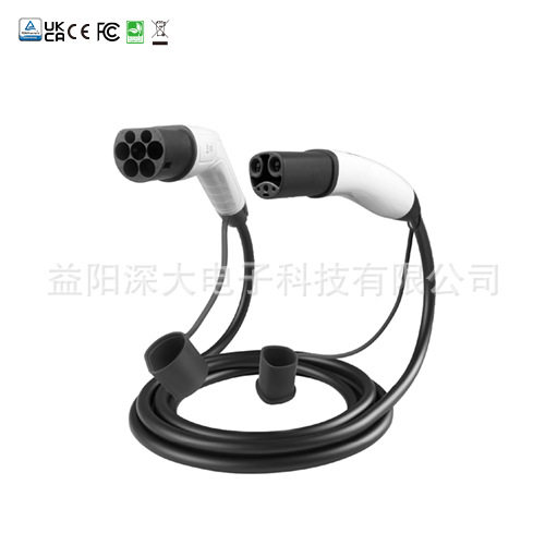 特斯拉专用新能源充电桩延长线欧标转特斯拉双头充电枪SD-E255