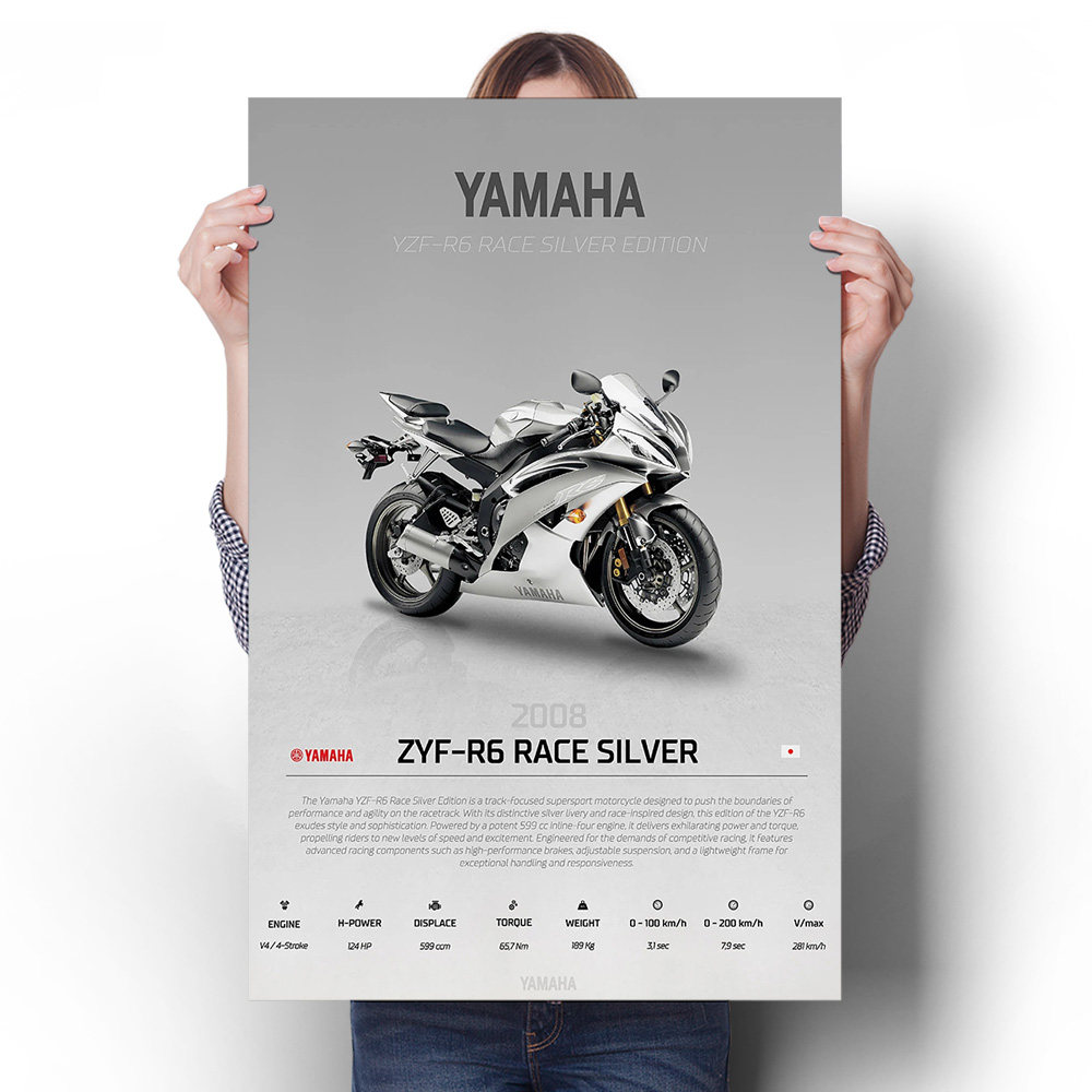 雅马哈摩托车赛车海报宝马超跑机车大学男生日礼物挂画寝室墙贴画