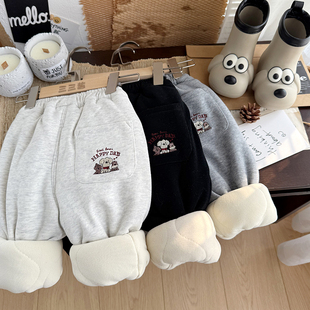 裤 卫裤 子男童加厚棉裤 小童冬季 一条过冬 女宝宝保暖长裤 儿童冬装