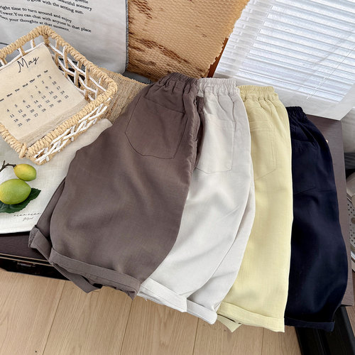 夏季纯色透气舒适九分裤