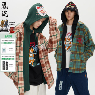 外套男女 式 N340225 鬼洗秋冬新棒系列狐狸面具假两件衬衫 ONIARAI