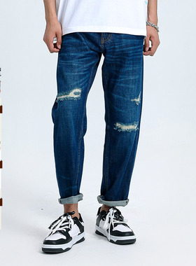 ONIARAI/鬼洗SS日系9分锥形牛仔垮裤男士休闲 23B6402