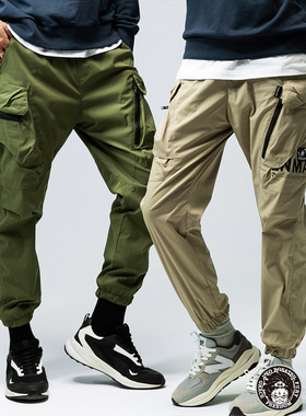 ONIARAI/鬼洗24秋冬地藏小王当街立体袋配置黑缩口长裤男 24J4580