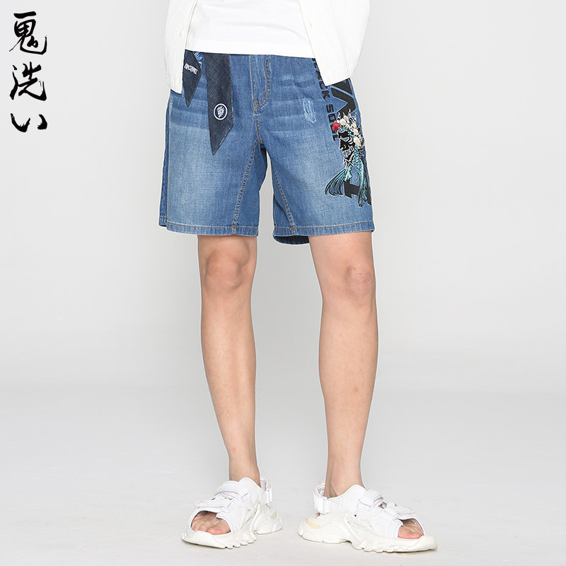 ONIARAI新品青衣宽松牛仔短裤