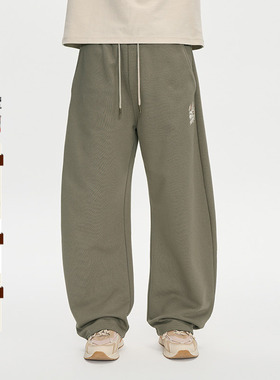 ONIARAI/鬼洗25秋冬复古中腰弯刀加绒针织长裤男式休闲 B540180