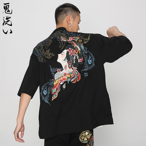 ONIARAI泥棒蓝凤鸣九天绣花道袍