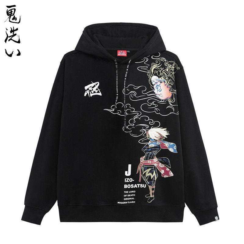 ONIARAI/鬼洗春夏新品地藏忍者刺客宽松连帽套头卫衣男士 J240088