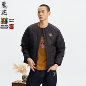 N340245 羽绒服男 ONIARAI 鬼洗25秋冬泥棒蓝鲤鱼刺绣葫芦线内胆式