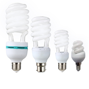 家用节能灯泡E27螺口非led灯B22卡口E14小螺口黄白光挂扣灯螺旋管