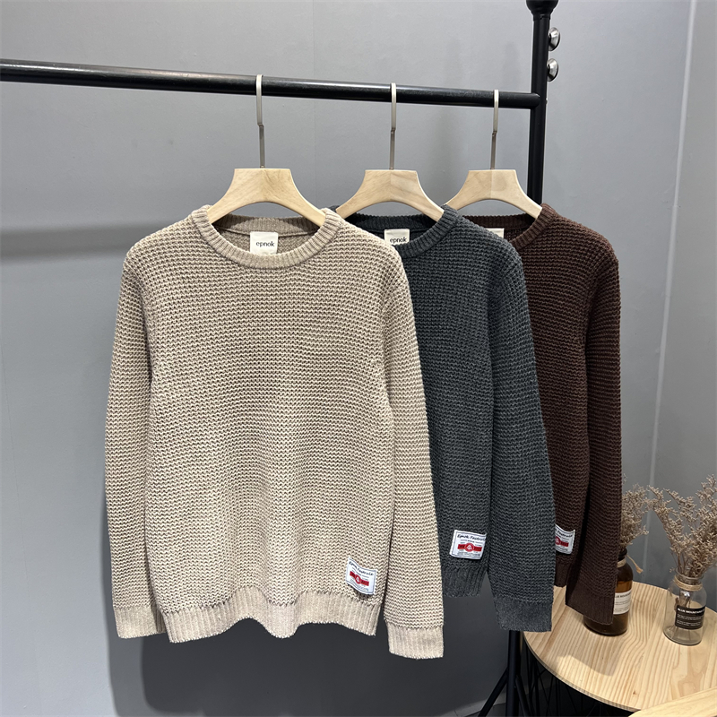 东京外贸男羊毛针织衫打底套头衫