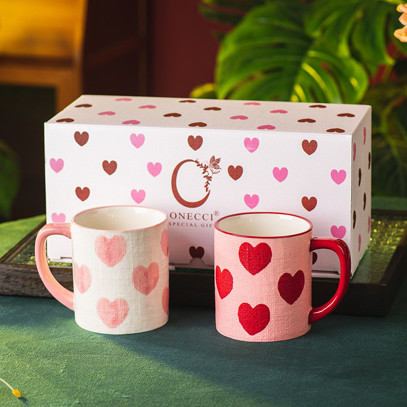 圣诞杯子陶瓷马克杯家用早餐杯高颜值茶杯水杯办公室情侣杯子礼盒,餐饮具,马克杯,淘宝优惠券,粉丝福利购,淘宝优惠卷