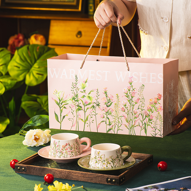 咖啡杯陶瓷女士专用杯子套装礼盒