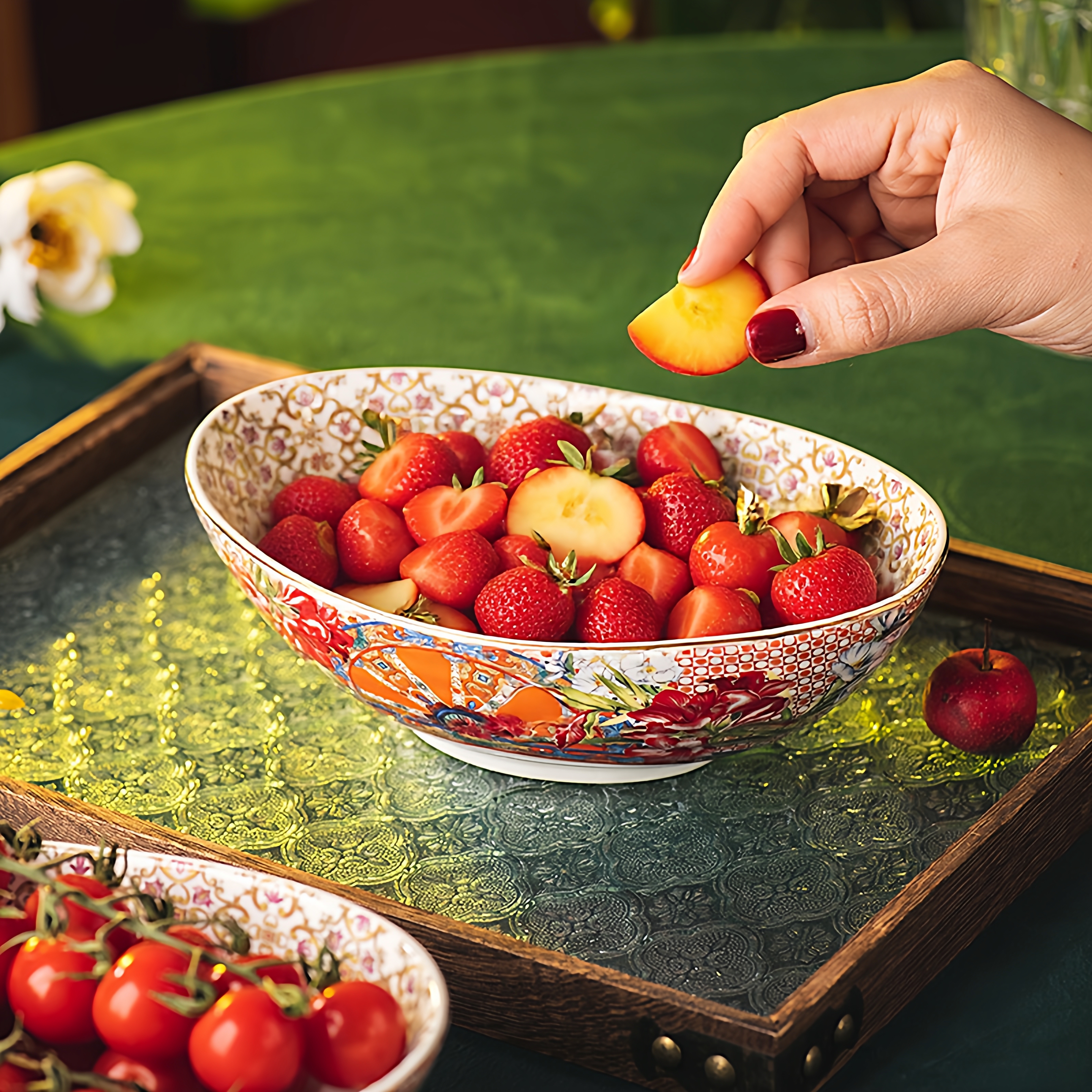 繁花元宝碗家用泡面碗新款沙拉碗