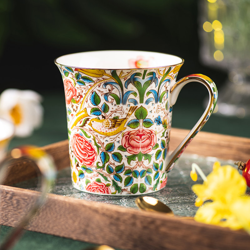 陶瓷杯马克杯女生高颜值办公室咖啡杯茶杯精致好看的圣诞杯子礼物