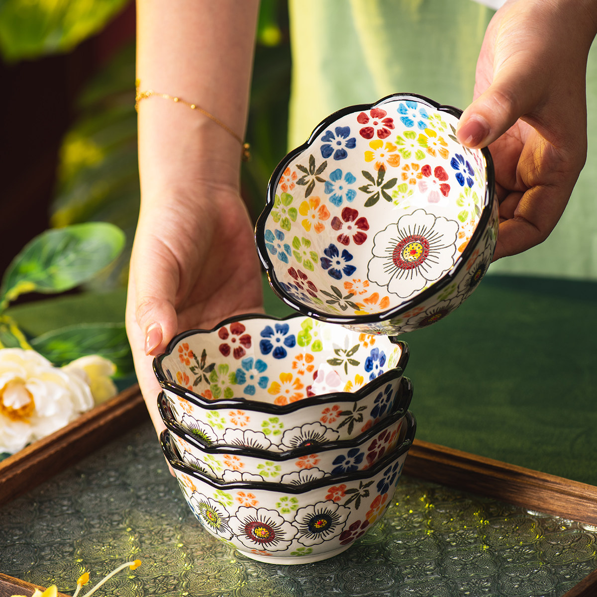 陶瓷饭碗家用碗具套装新款沙拉碗蒸碗高颜值微波炉专用碗面碗汤碗,餐饮具,碗,淘宝优惠券,粉丝福利购,淘宝优惠卷