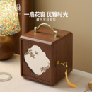 梵瀚 实木质首饰盒带锁高档精致黄金饰品收纳盒结婚新婚生日礼物