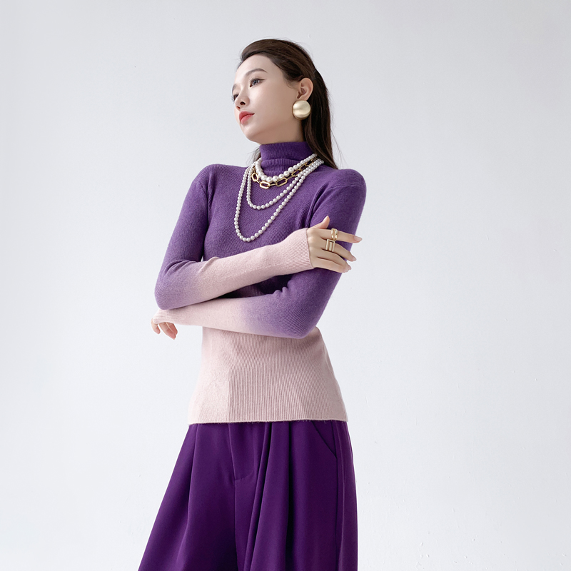 高级感简约百搭高领打底衫针织衫