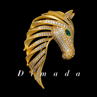 本命年配饰2026年新款 复古骏马胸针高档男女胸花西装 别针时尚