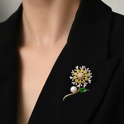 DIMADA花朵胸针高档女西服大衣