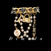 D.M.D 迪曼达复古小香风胸针高档女轻奢时尚 胸花别针大衣西服配饰