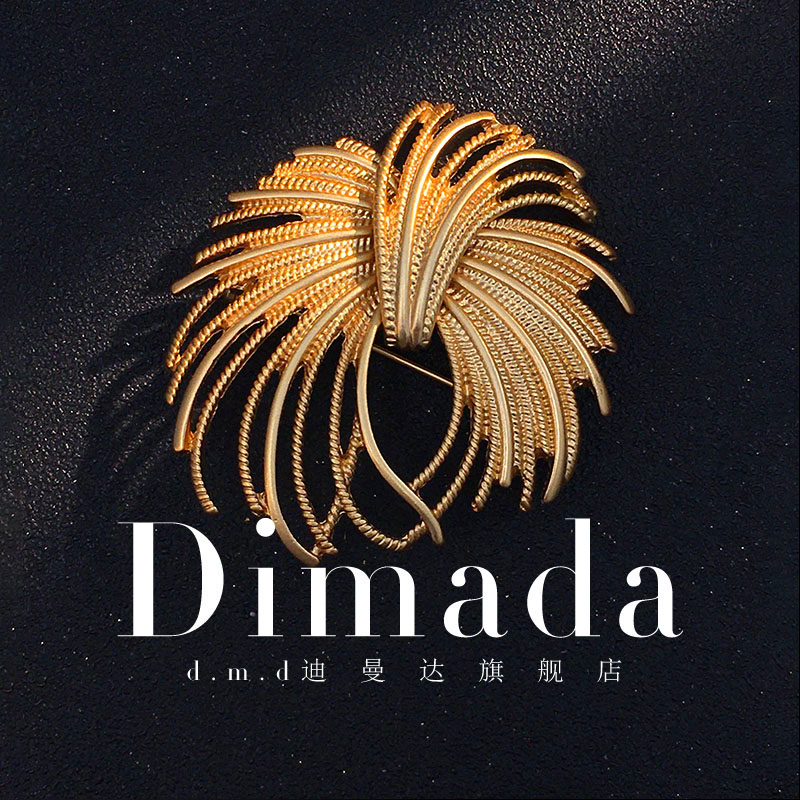 dmd迪曼达烟花中古胸针高档女