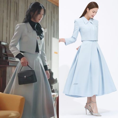 法式小香风短外套公主风伞裙套装