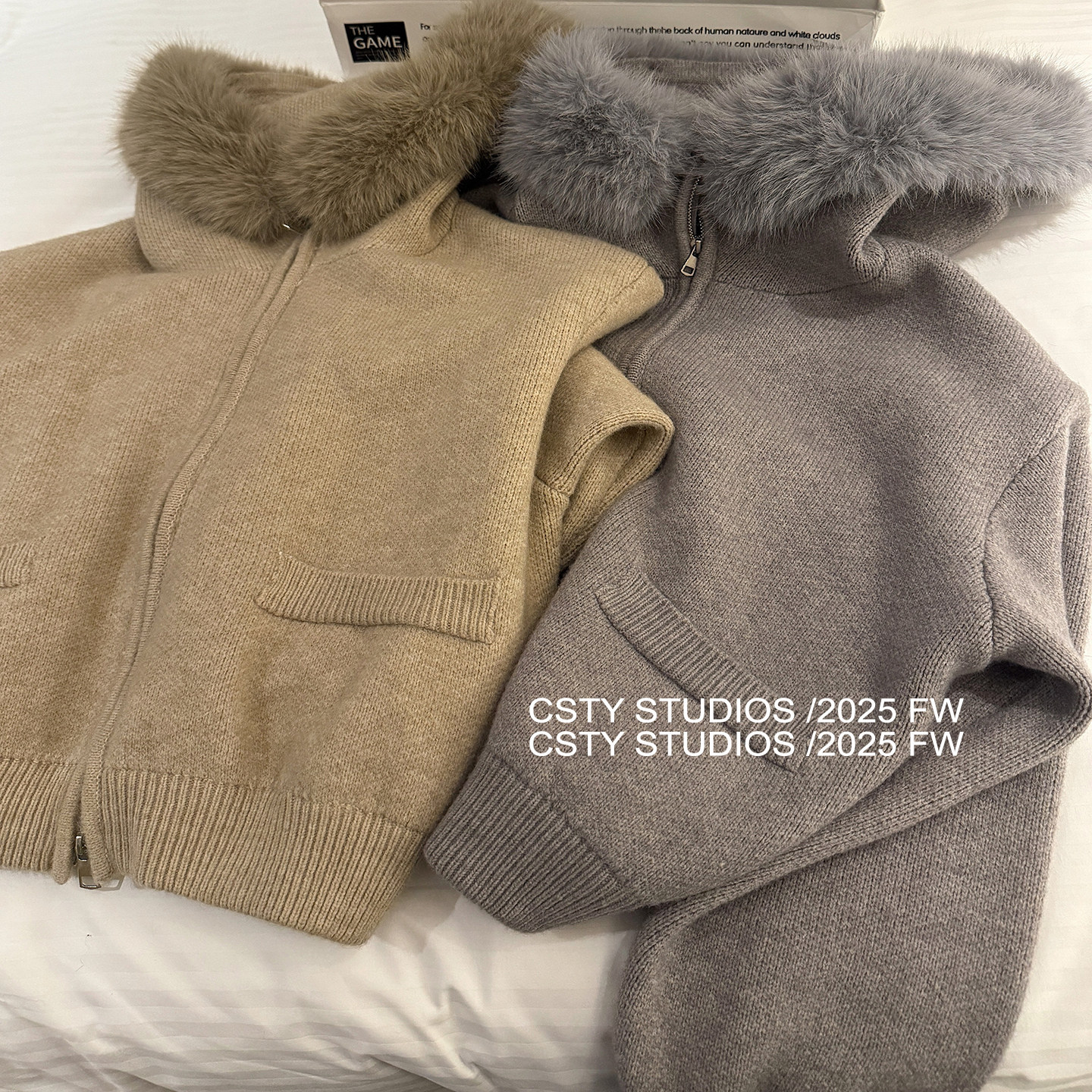 氛围感毛领连帽毛衣开衫女冬季新款休闲百搭厚实保暖短款上衣潮