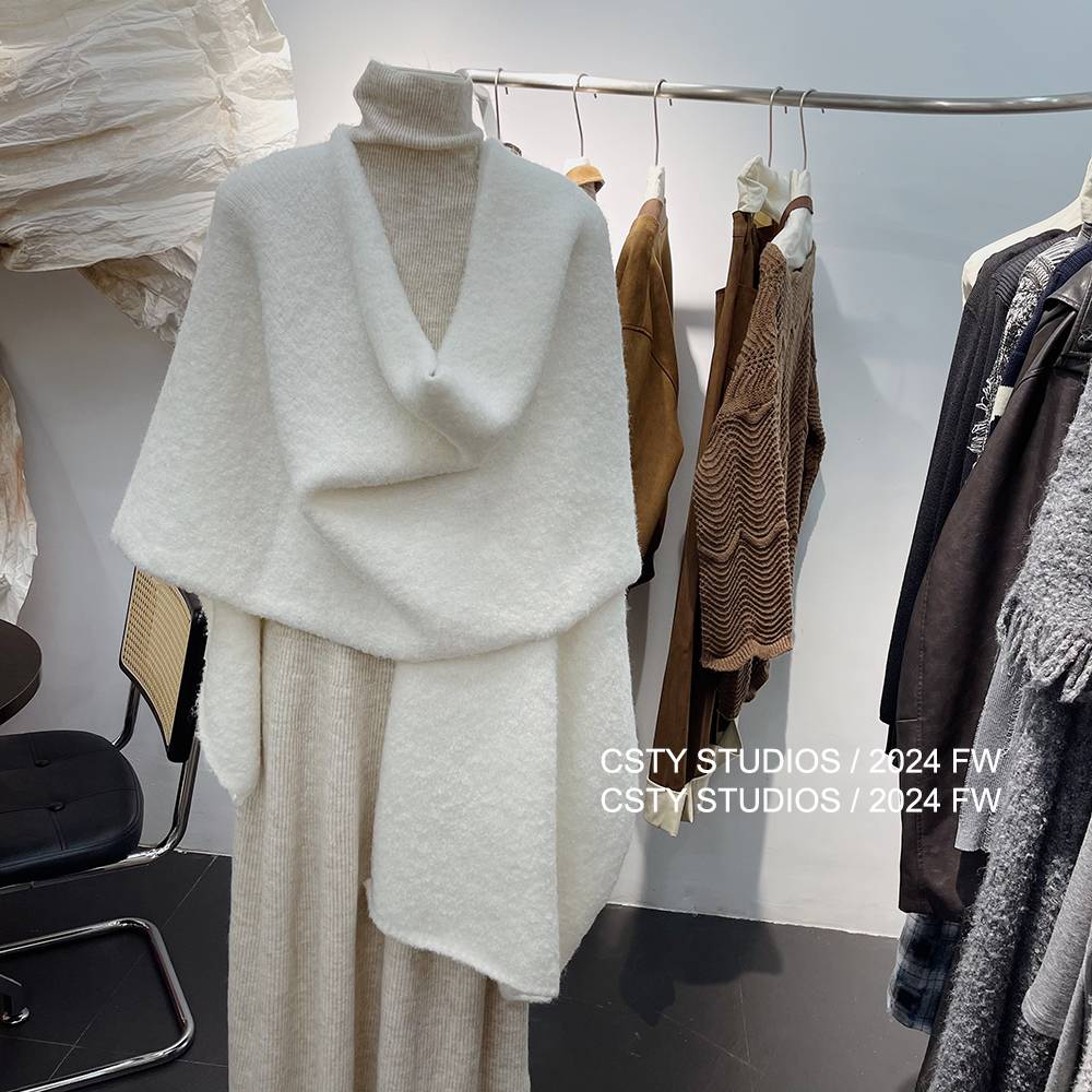 法式氛围感斗篷披肩女秋冬新款