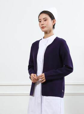 长袖毛衣针织衫服外套新款藏蓝色