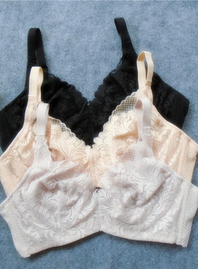 超薄款软钢圈三排扣夏季文胸美背微侧收透气蕾丝内衣BC杯胸罩