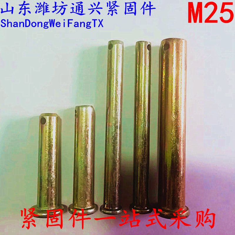 GB882销轴定位销T型平头带孔圆柱销销钉M25*60*70*80*90*100-150