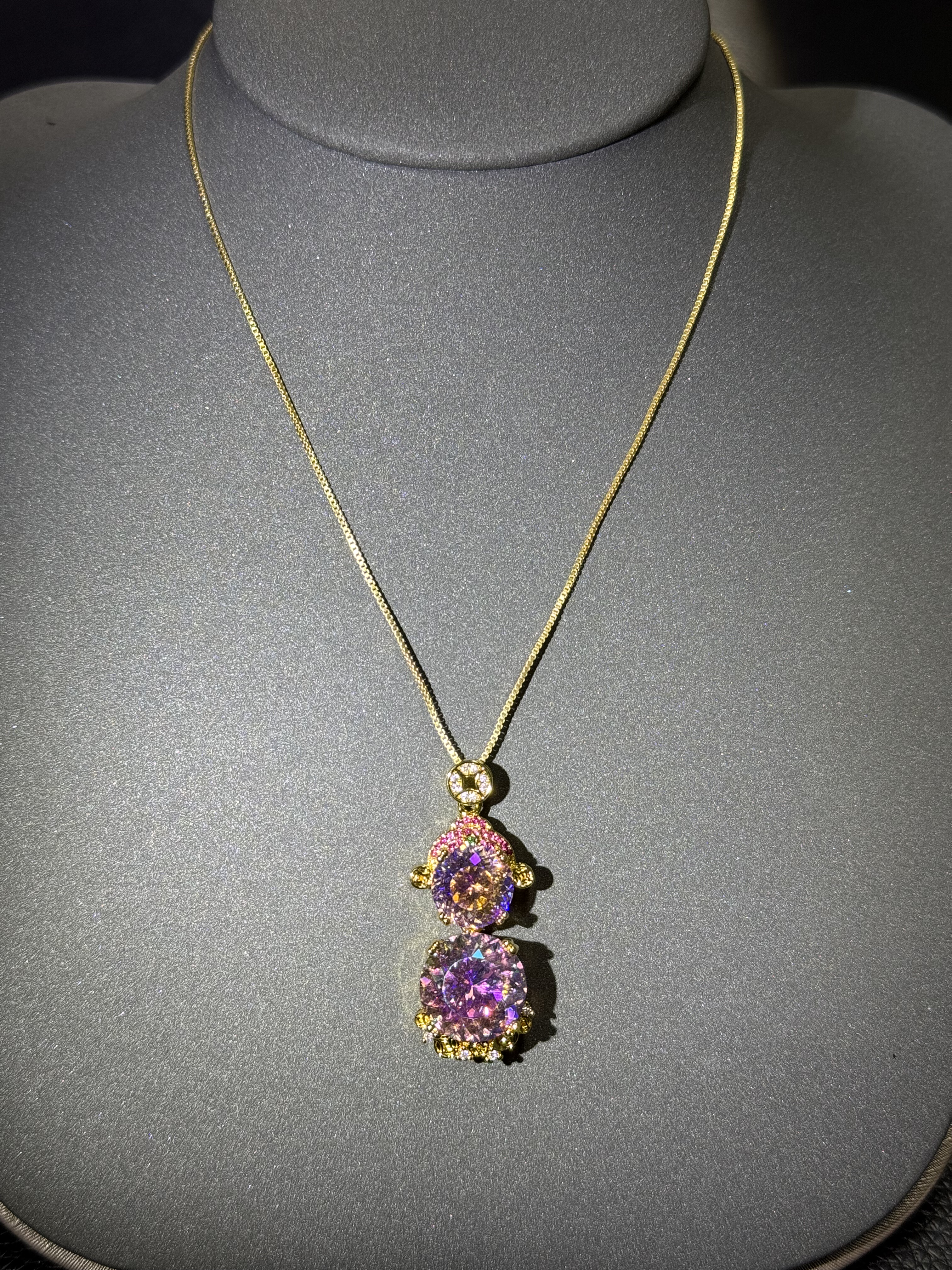 欧美饰品新款个性气质百搭粉彩九心切财神时尚潮流女吊坠项链,饰品/流行首饰/时尚饰品新,项坠/吊坠,淘宝优惠券,粉丝福利购,淘宝优惠卷