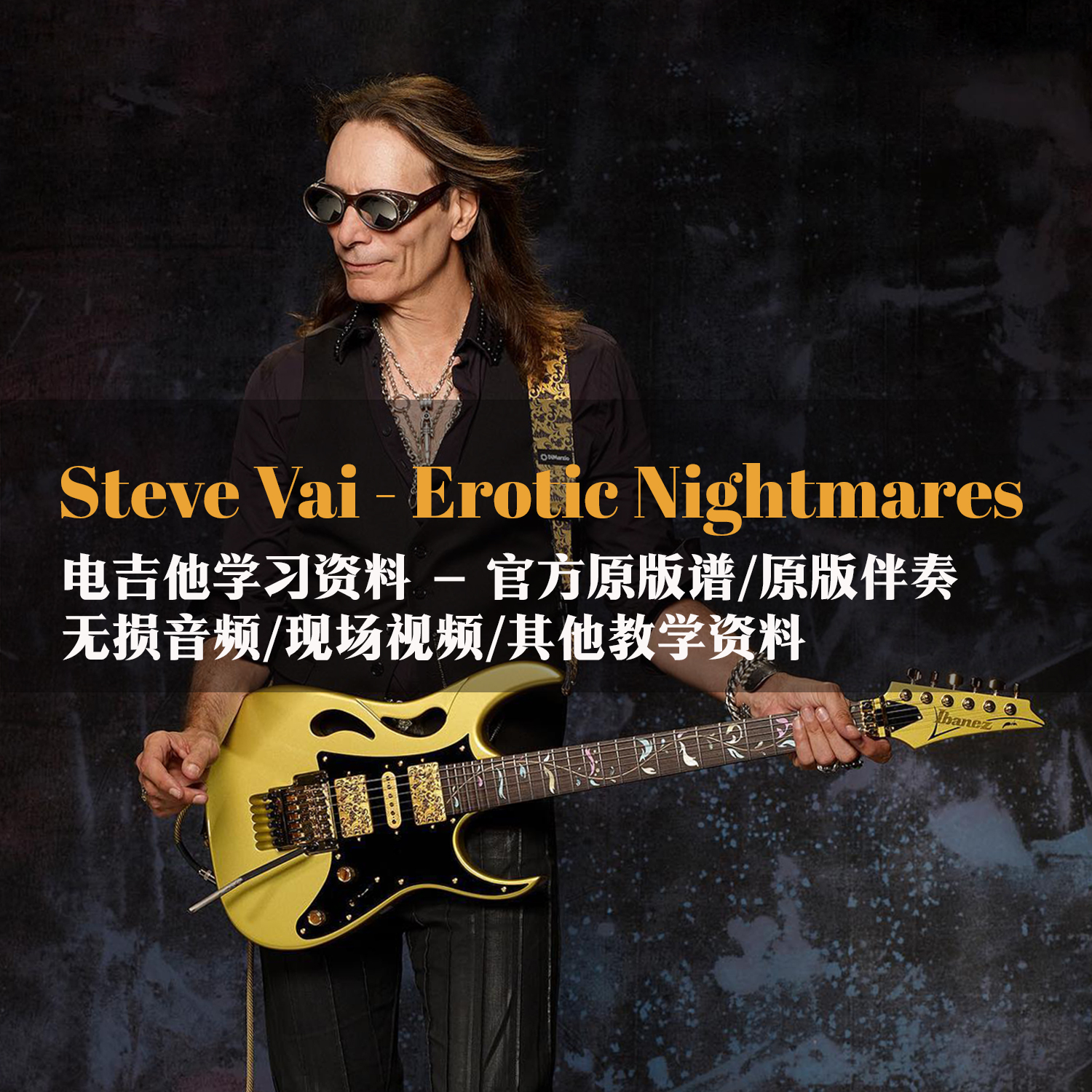 Steve Vai - Erotic Nightmares电吉他教学官方原版谱原版伴奏 乐器/吉他/钢琴/配件 乐器编曲/作曲/配音 原图主图