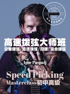 电吉他 中英文 Paspalj 高速拨弦大师班初中高级套装 Igor