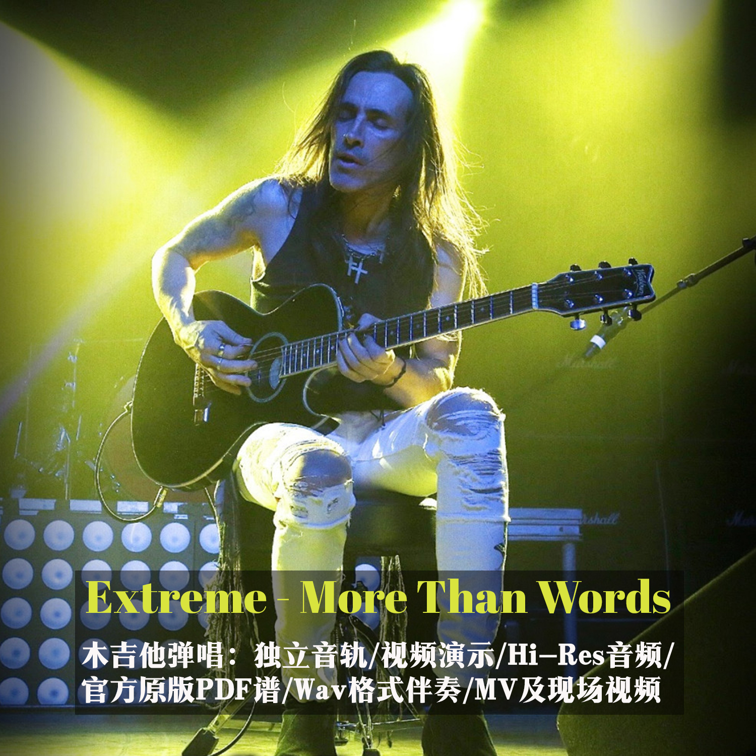 Extreme - More Than Words木吉他学习资料原版谱独立音轨WAV伴奏 乐器/吉他/钢琴/配件 乐器编曲/作曲/配音 原图主图