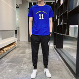 2025年夏季新款潮流两件套青少年运动休闲T恤短袖套装男有大货P60，男装T恤，星座211-2