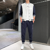 主推2025春季卫衣套装男青少年学生棒球服外套开衫男运动套装P95，男装休闲套装，星座211-2