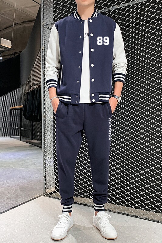 主推2025春季卫衣套装男青少年学生棒球服外套开衫男运动套装P95,男装休闲套装,星座211-2